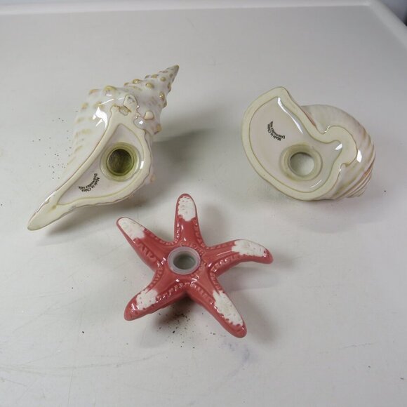 Sea Shell Ceramic Salt & Pepper Shakers Sonoma - Picture 2 of 11